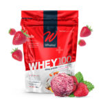 Wheyland Whey 100 braškių skonio baltymų pakuotė