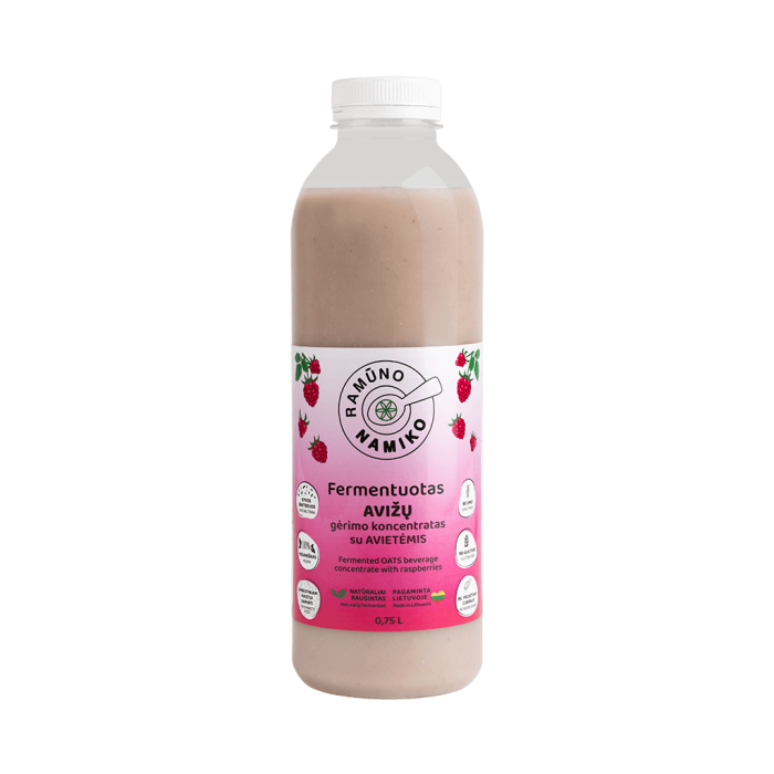 NAMIKO fermentuotas avižų gėrimo koncentratas su Avietėmis - 750 ml