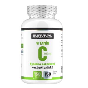 Survival Vitamin C 1000 mg su Erškėtuoge - 150 tab.